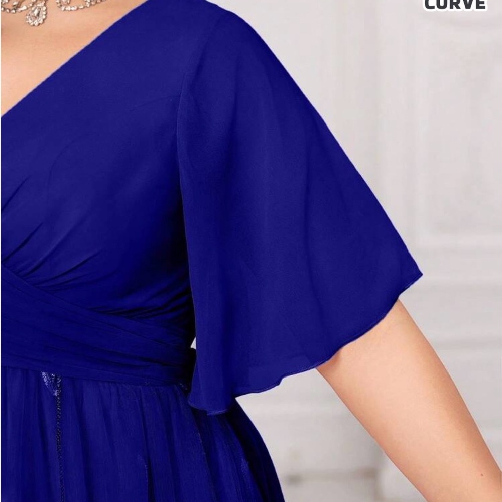 Elegant Royal Blue Evening Gown - Picture 3 of 6